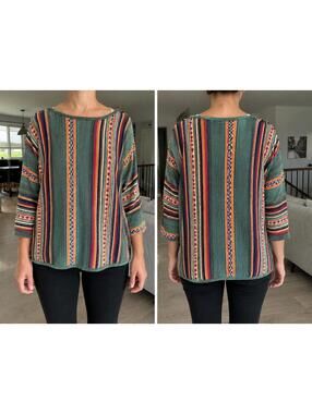 🌈 Cottagecore Colorful Knit Sweater Chaps Large
